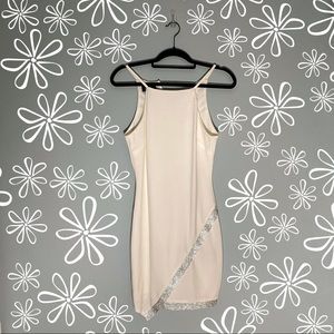 White Sequin Formal Dress